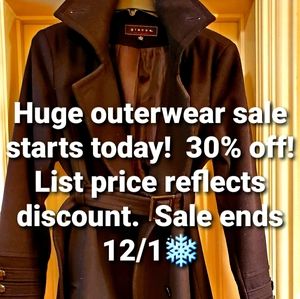 Huge outerwear sale!  30% off